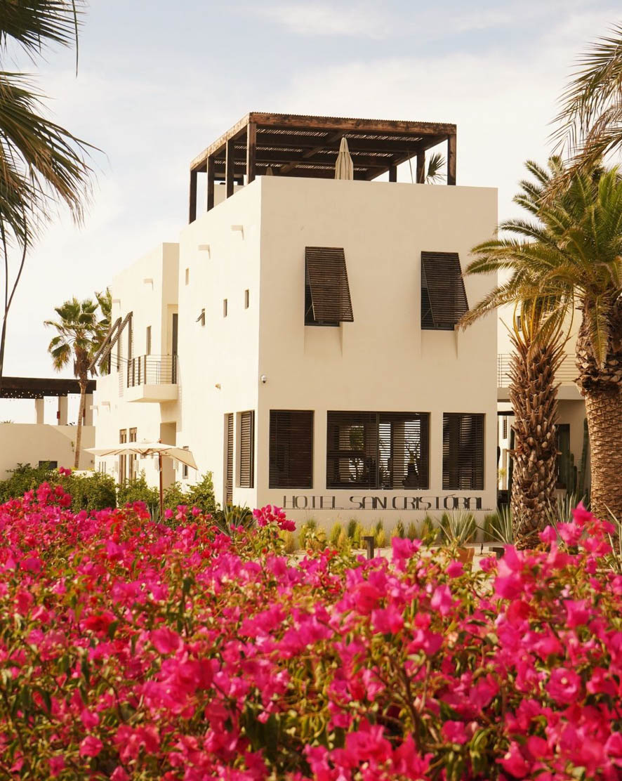 Hotel San Cristóbal in Todos Santos, Mexico, where Saira hosted its first pop-up school