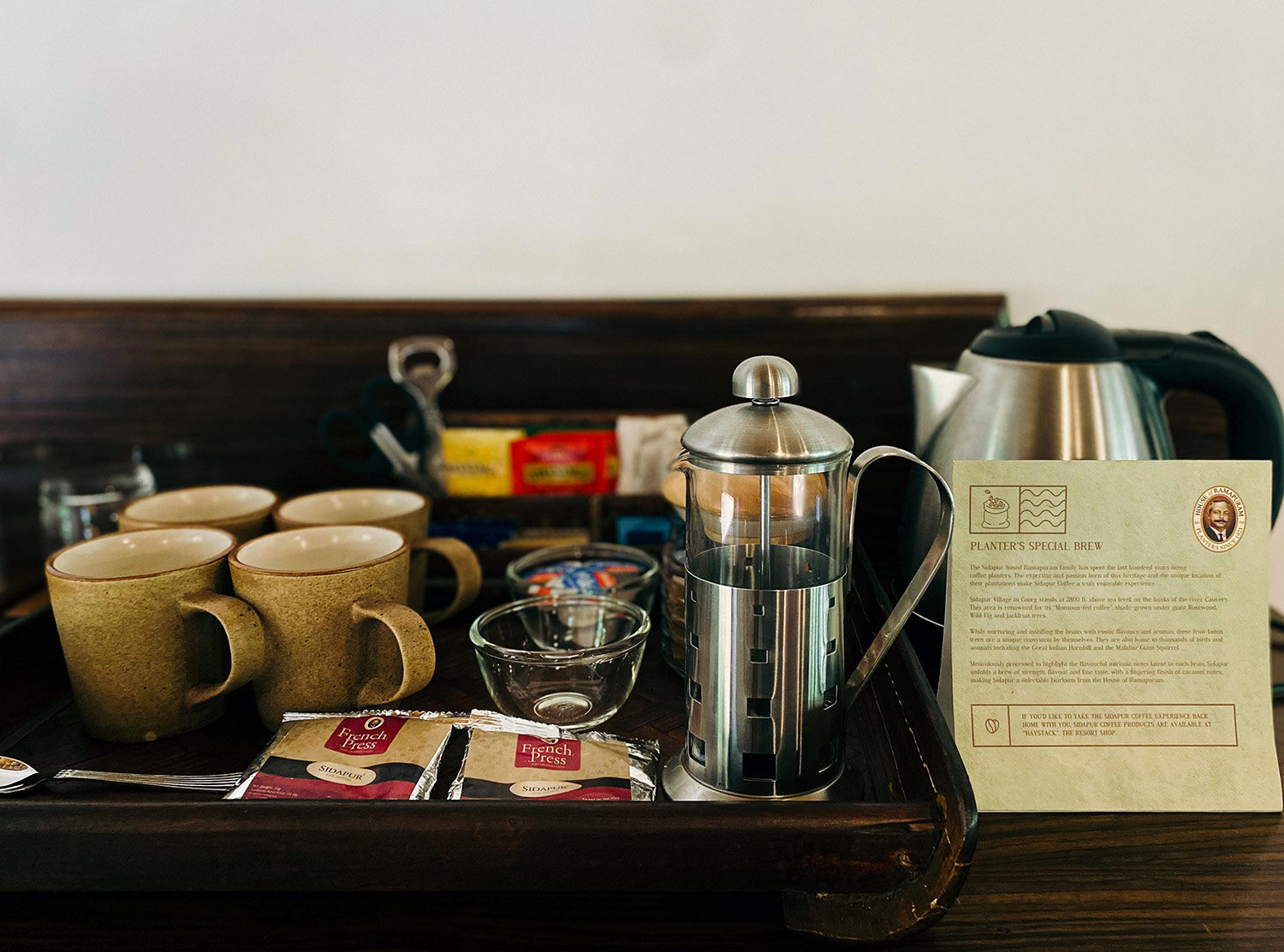 Evolve Back, Coorg The pool is impressive and all, but you really had me at this in-room coffee bar set-up