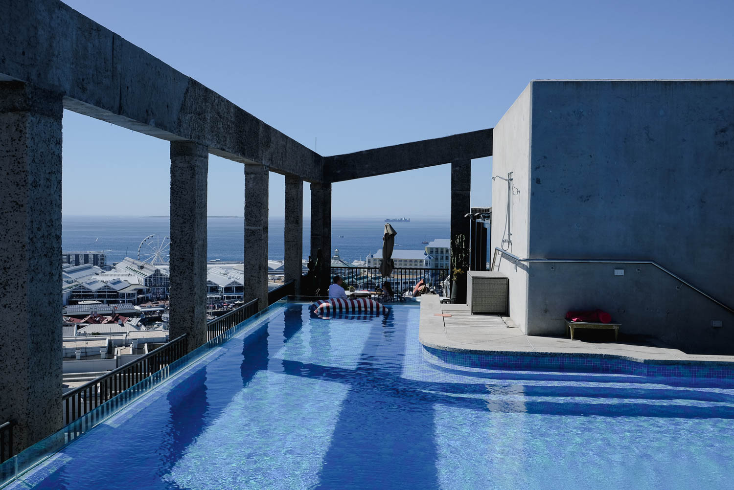 The Silo Brutalism, pools, unobstructed ocean views and non-alcoholic wine from local winery...? Am I in heaven?