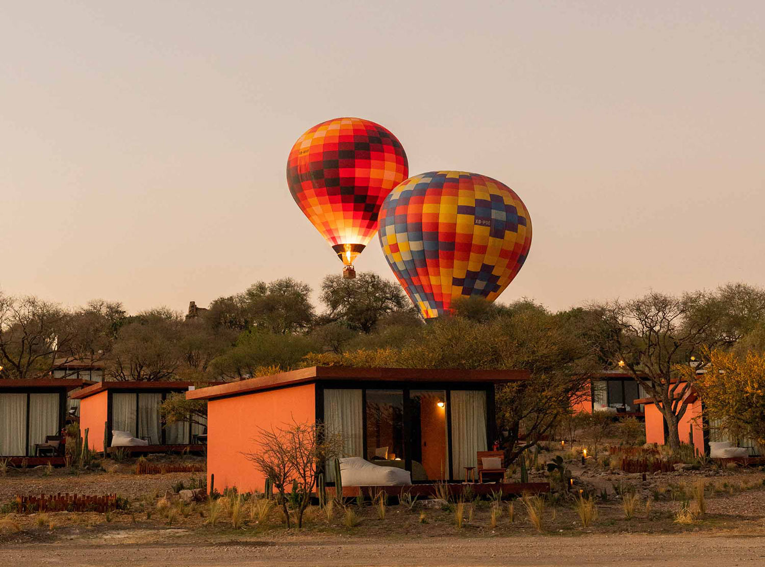 The Newest Habitas Lands in San Miguel de Allende Sunrise hot-air balloon ride