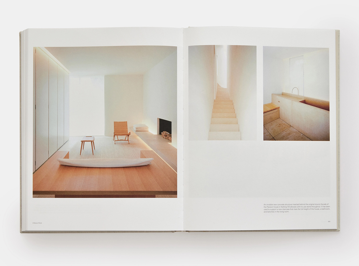 The book features never-seen-before photos of Pawson's works