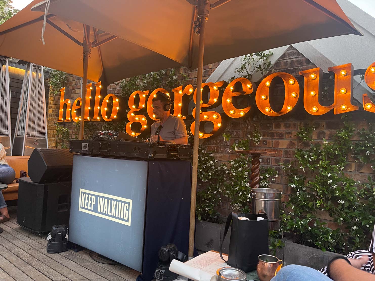 Gorgeous George Just in time for some after-work delights, Gigi put on her sparkles and transformed into a buzzing lounge with a DJ and all 