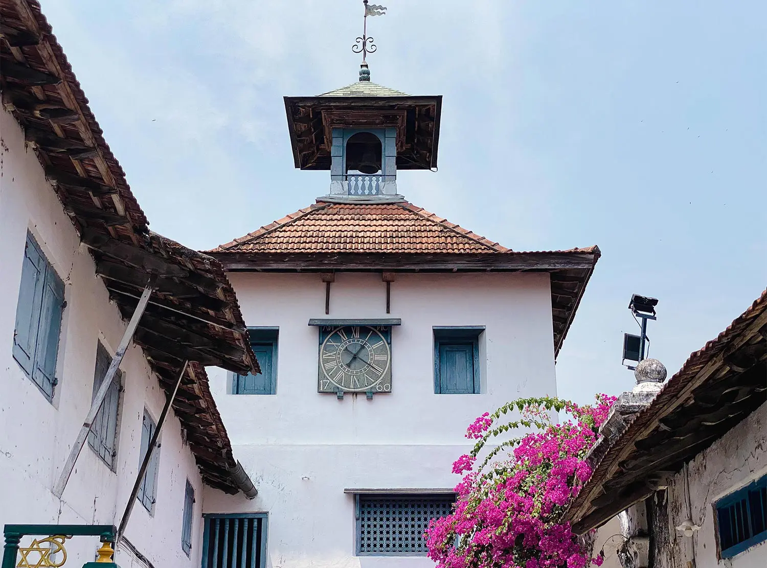 Synagogue clock tower in Jew Town