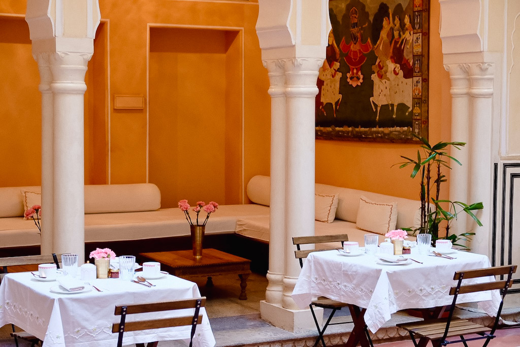 The Johri Little cute breakfast spot in the private courtyard only open to hotel guests