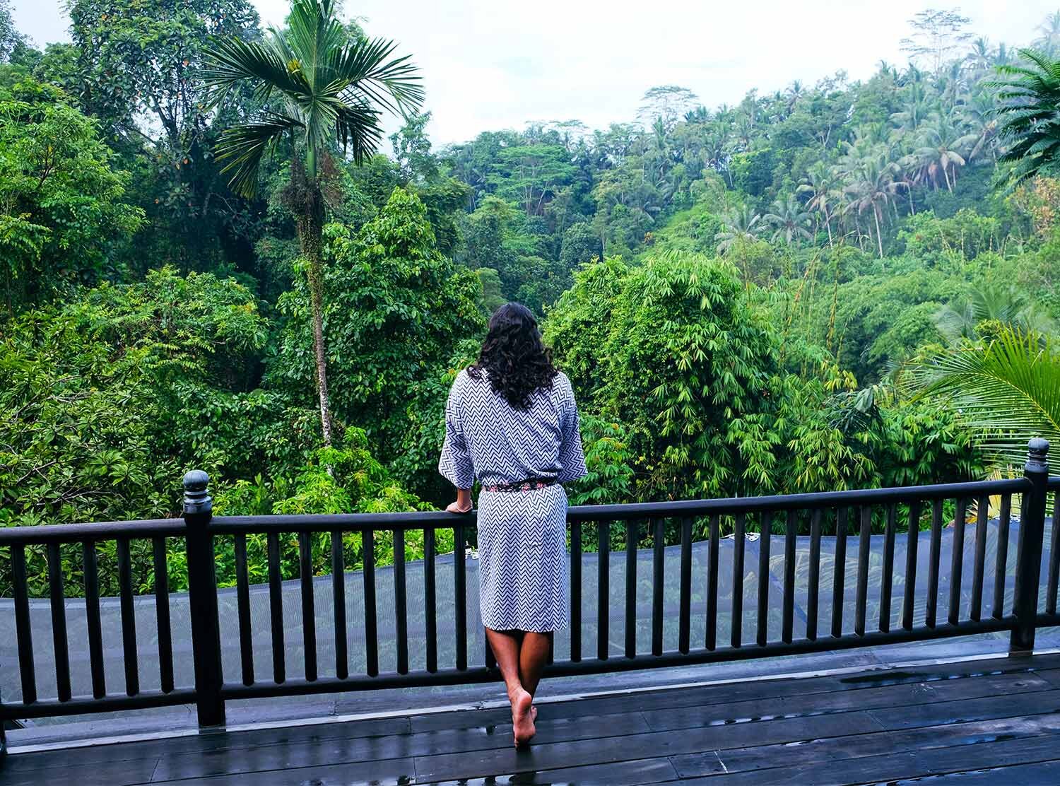 Capella Ubud The stay has come to an end. The only thing to do is stare into the jungle and reflect. I cried in front of all the staff upon checking out. What a feeling to leave with