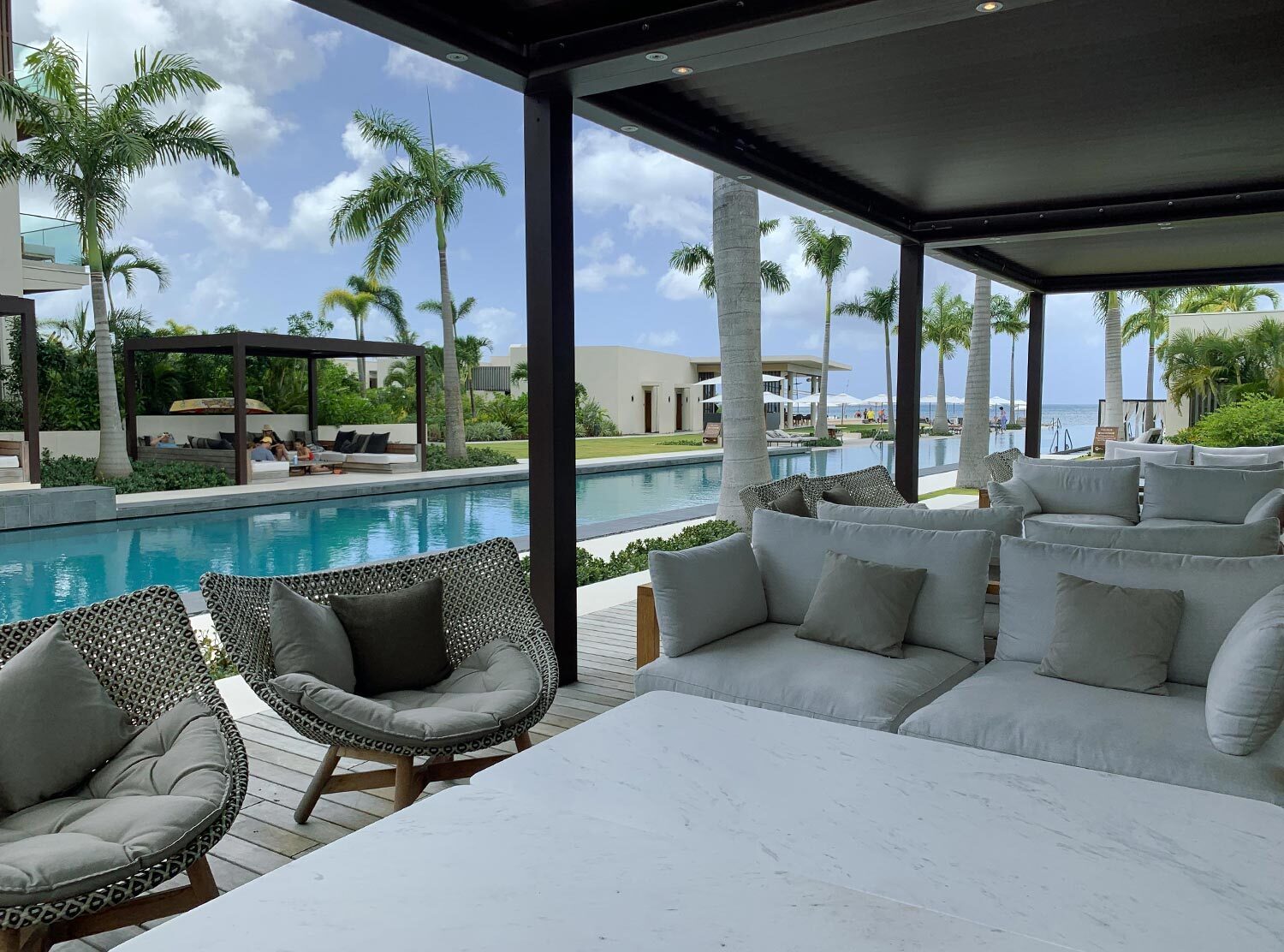 Silversands Grenada Lounge by the pool all day and all night