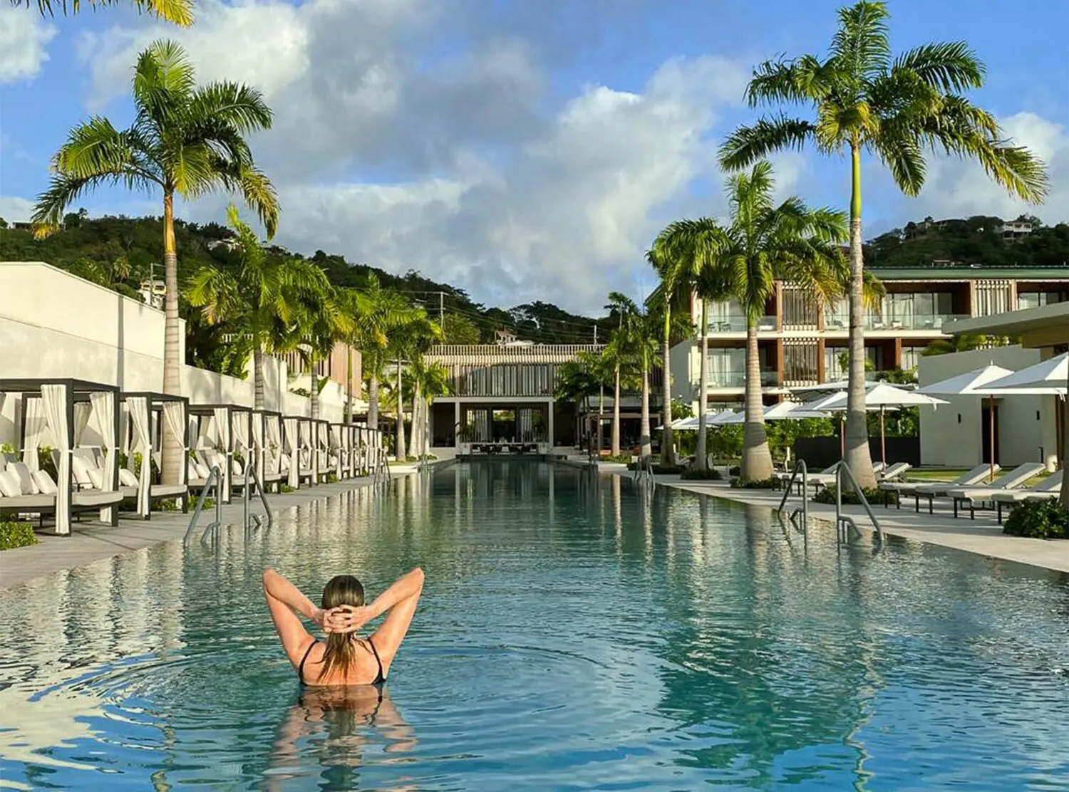 Silversands Grenada In awe of the 100 meter pool that stretches from entrance to the beach