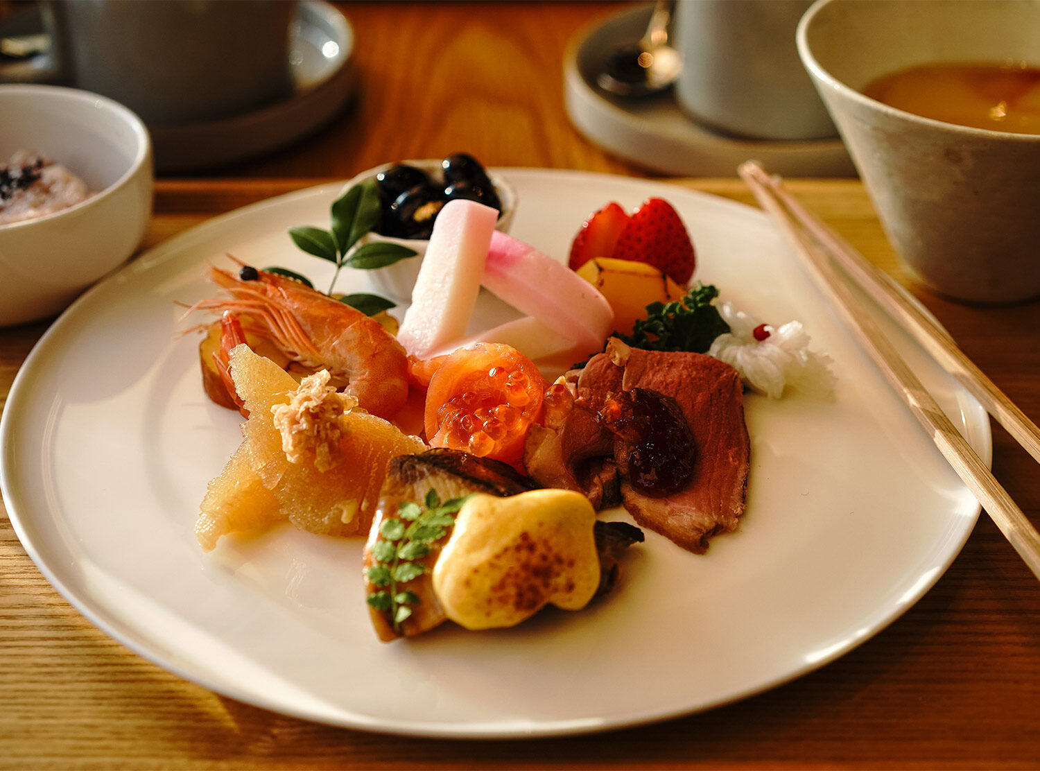 Ace Hotel Kyoto Japanese breakfast. Check