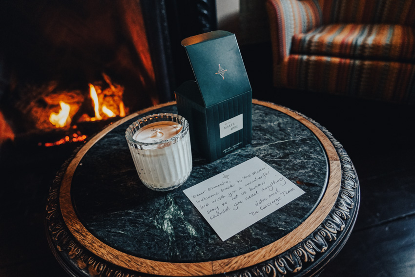 The Maker The warmest of welcome gifts — the hotel has its own collection of delicious vegan candles