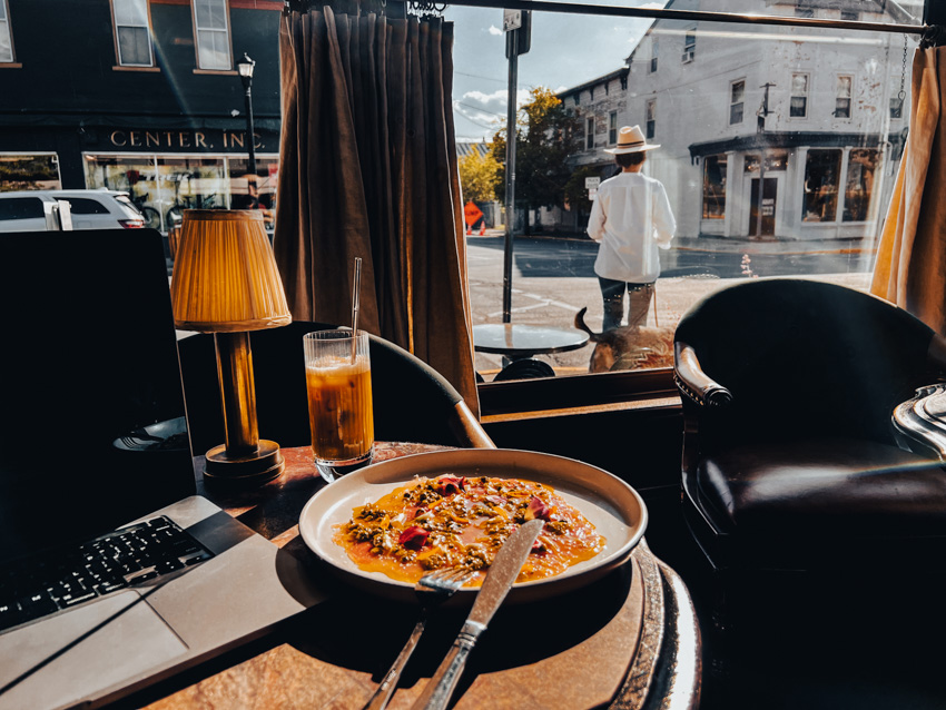 The Maker The Maker Cafe has a panoramic view of Warren St, perfect for people-watching or getting work done. Try the tuna carpaccio!