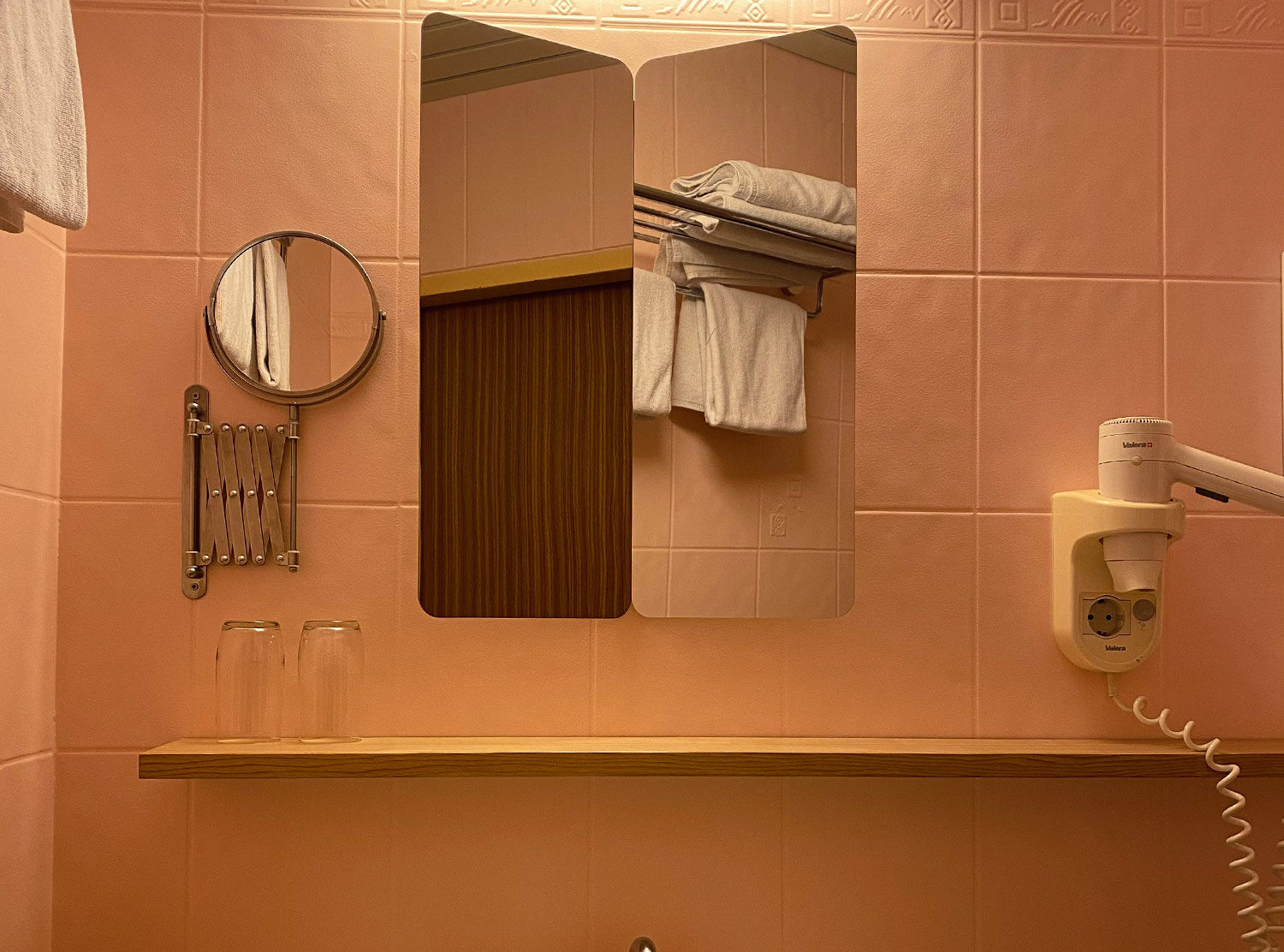 Hotel Brillantengrund Baby Pink had heavy Wes Anderson energy at Hotel Brillantengrund