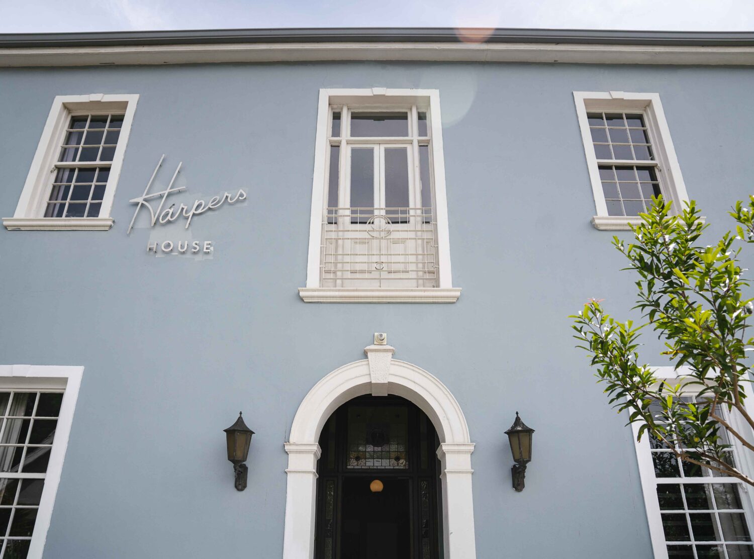 Harpers House The baby blue facade, very colonial South Africa. 