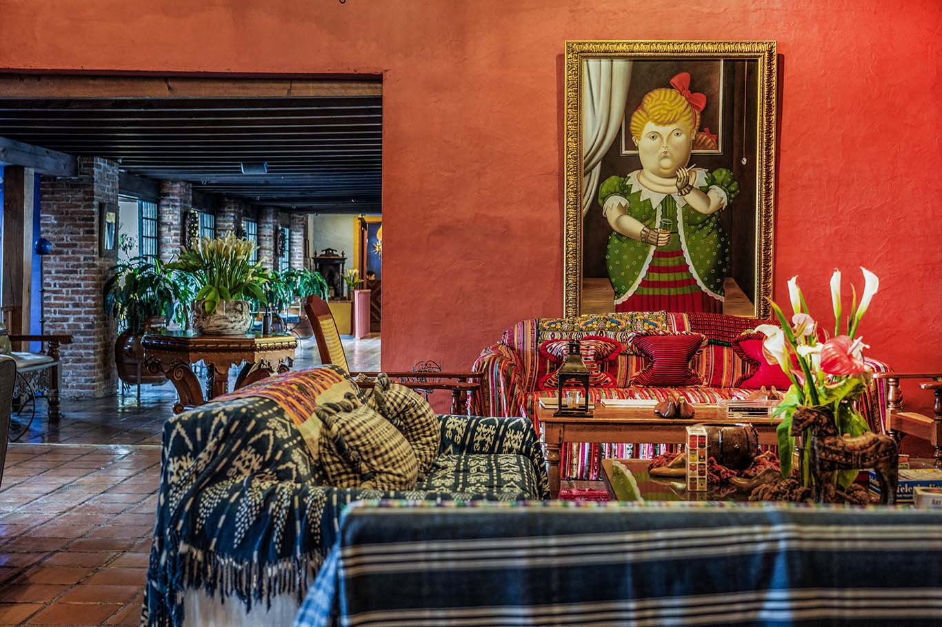 Casa Palopó Loved finding Botero hanging on the wall of this lounge area