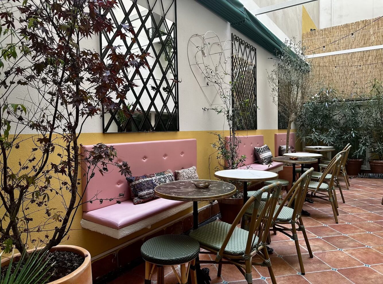 Hôtel du Temps An indoor terrace in the middle of Madrid serving Parisian vibes