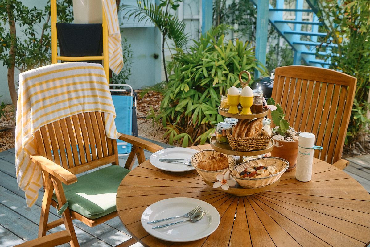 Boardwalk Boutique Hotel Aruba A breakfast tower from The Coco Café, enjoyed on our private patio