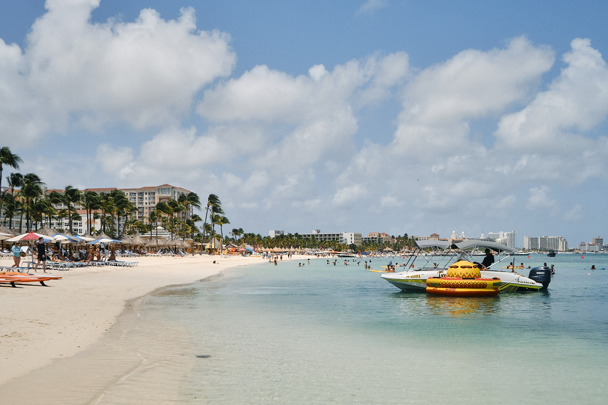 Boardwalk Boutique Hotel Aruba Palm Beach as seen from the Boardwalk Aruba section