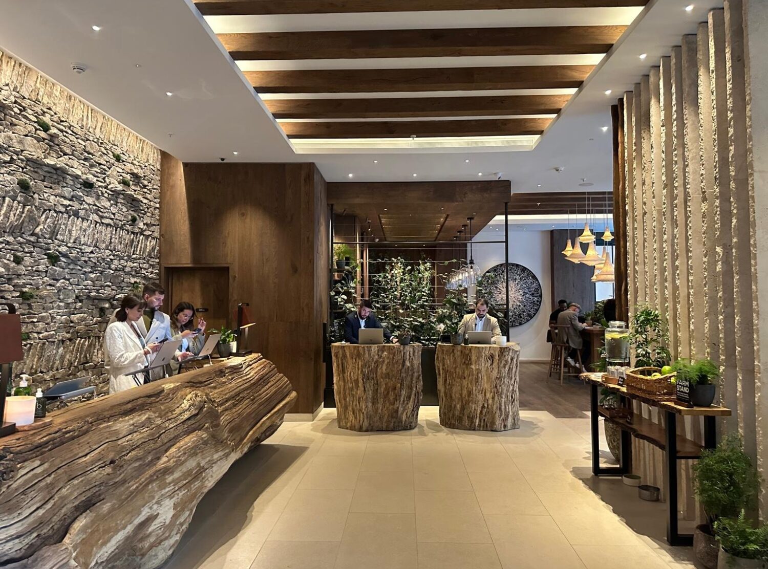 1 Hotel Mayfair The check in and concierge desks are crafted from a fallen 200-year-old oak tree!