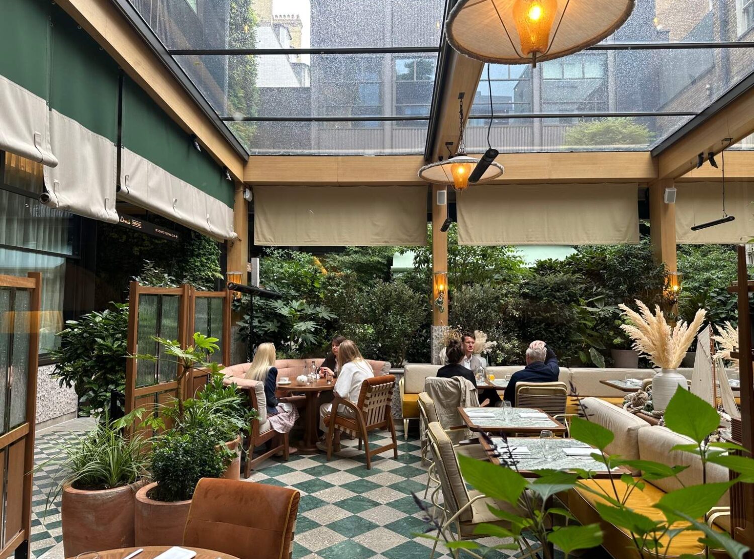1 Hotel Mayfair The terrace area at Dovetale, the in-house restaurant open from breakfast to dinner 