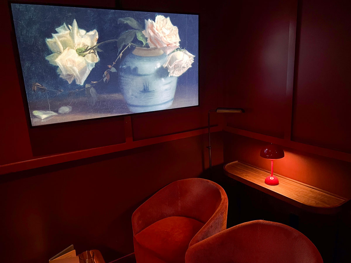 Romer Hell’s Kitchen Highly Instagrammable shadowy seating everywhere. 