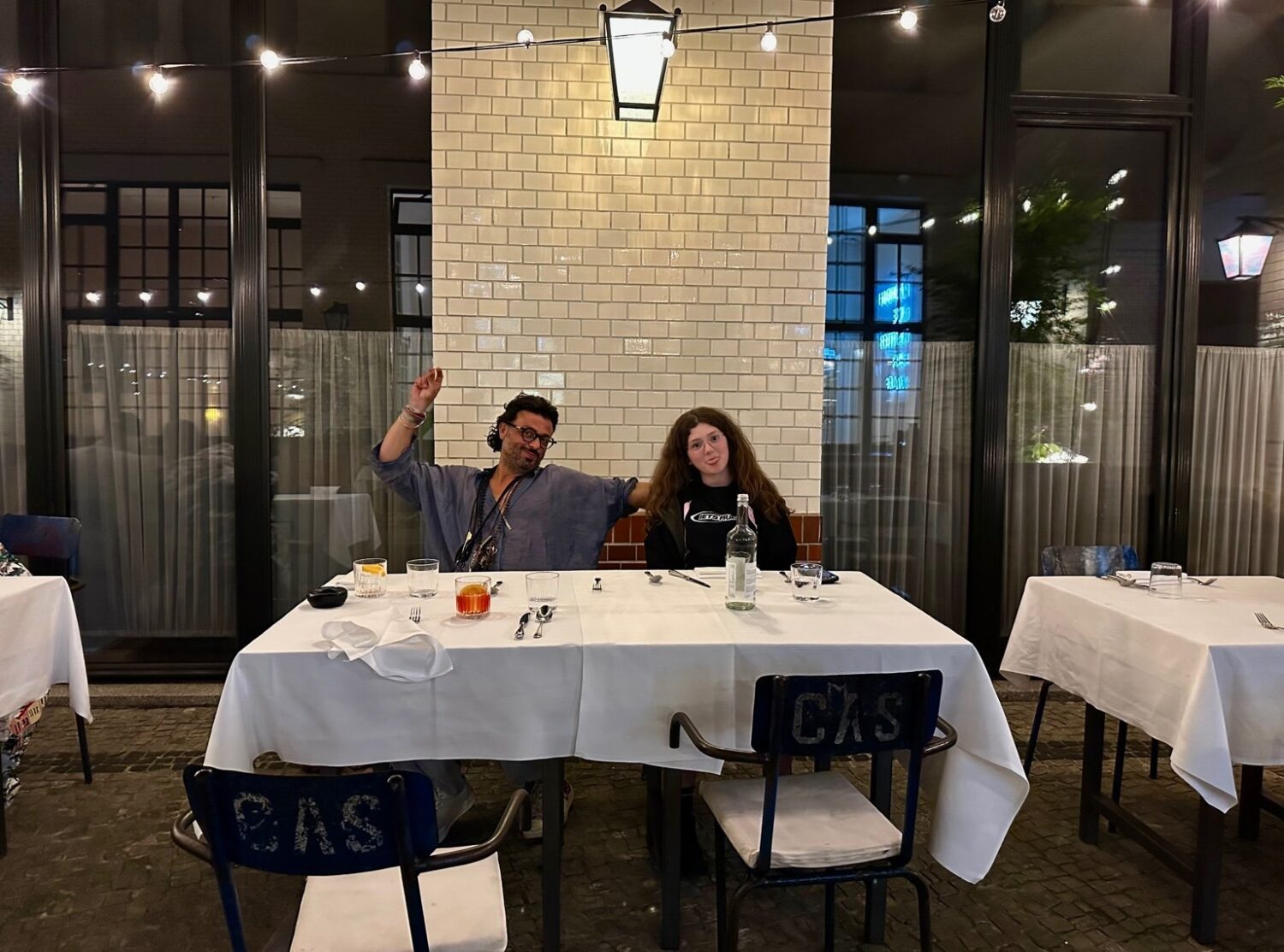 Château Royal My dear friend, Iranian-born, Berlin-shaped film producer Hessam Ayat and his daughter India joined me for dinner in the courtyard. It might have been the best meal I had this year. 