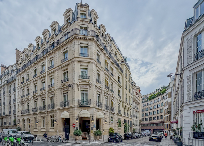 Hôtel Balzac The hotel’s gorgeous edifice, the former site of Honoré de Balzac’s residence and a 20th-century hôtel particulier built for the former Paris Opera Director