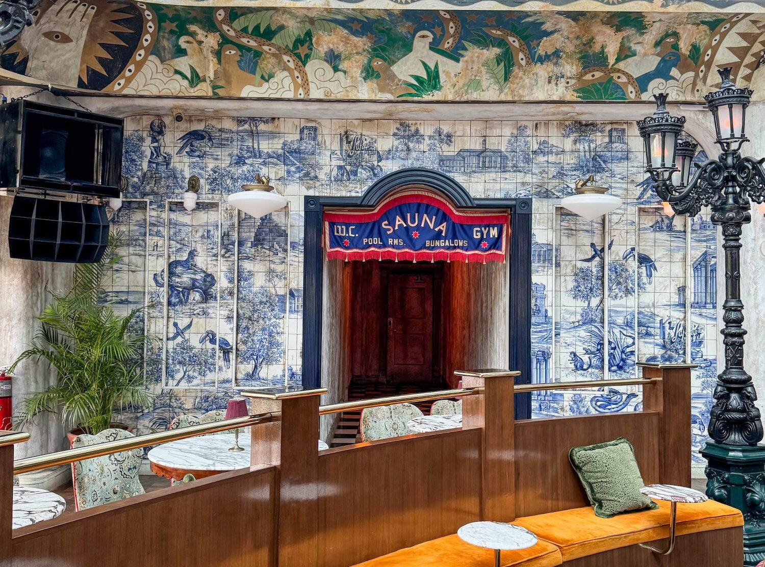 Lafayette Hotel San Diego A round of applause for Post Company’s designs, featuring handpainted murals by Brazilian artist João Incerti and silk embroidered banners by artist Meghan McAleavy