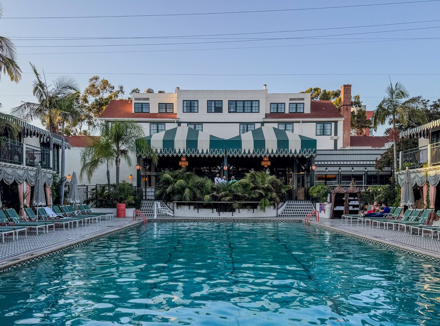 Lafayette Hotel San Diego The property’s heart and soul, an iconic pool designed in 1946 by Johnny Weissmuller, the Olympic swimmer and Hollywood movie star who played the original Tarzan in 1932