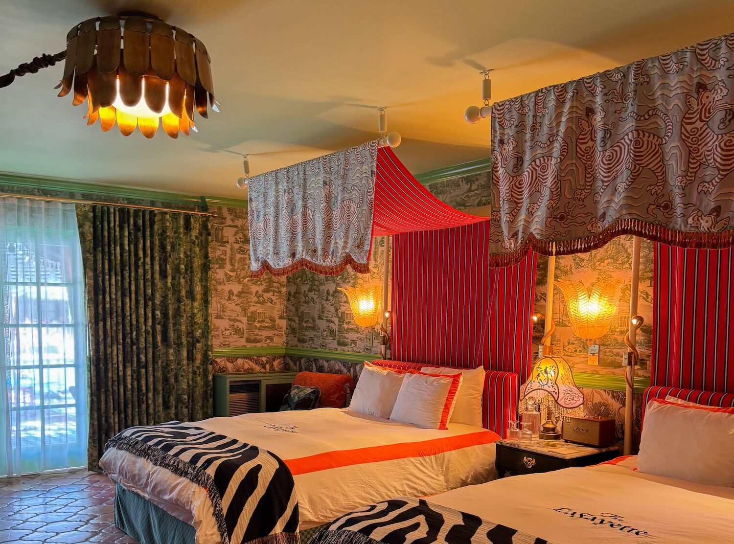 Lafayette Hotel San Diego The Poolside Queen Room and our private cabana, opening up directly onto the pool club