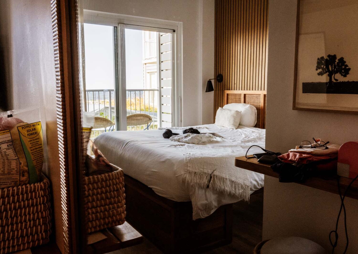 The Rockaway Hotel getting cozy in my room 