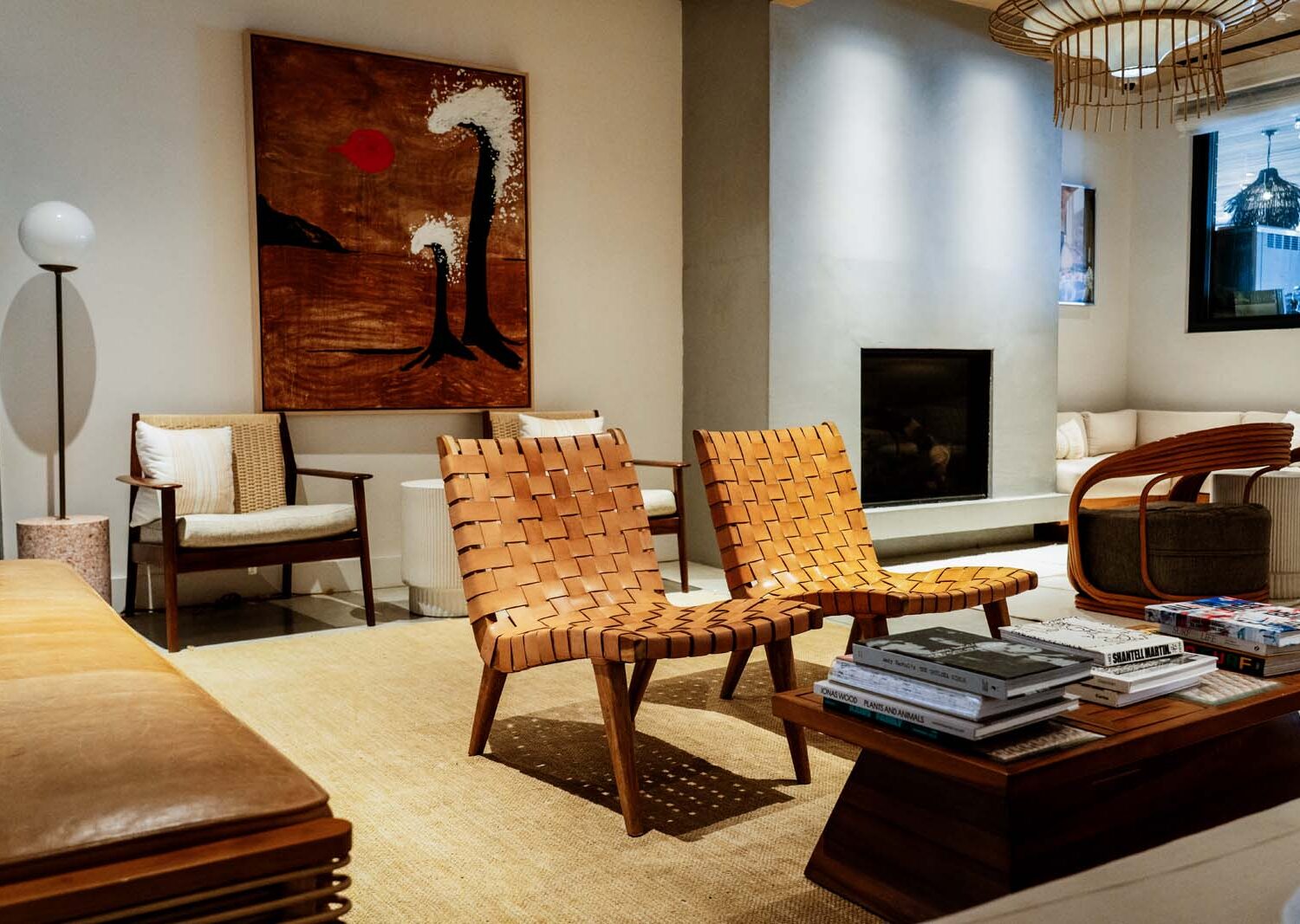 The Rockaway Hotel eclectic and modern pieces in the lobby