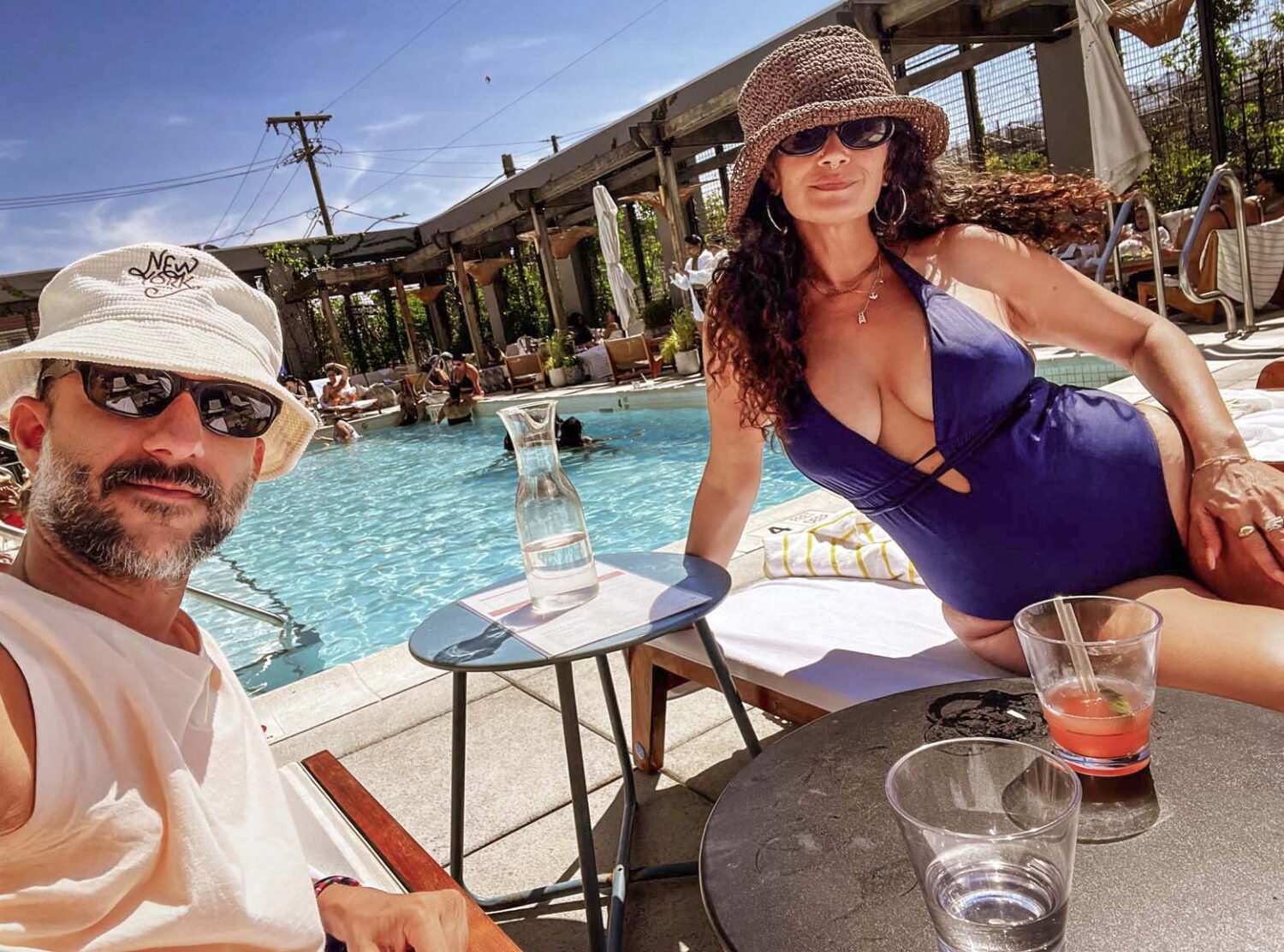 The Rockaway Hotel pool side with my bestie who visited for the day