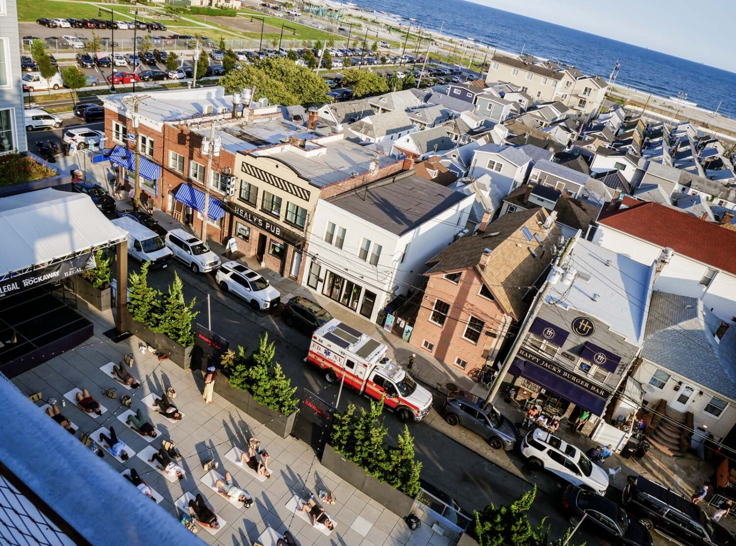 The Rockaway Hotel yoga mats, pub crawls, and ocean views — all in a day at Rockaway.