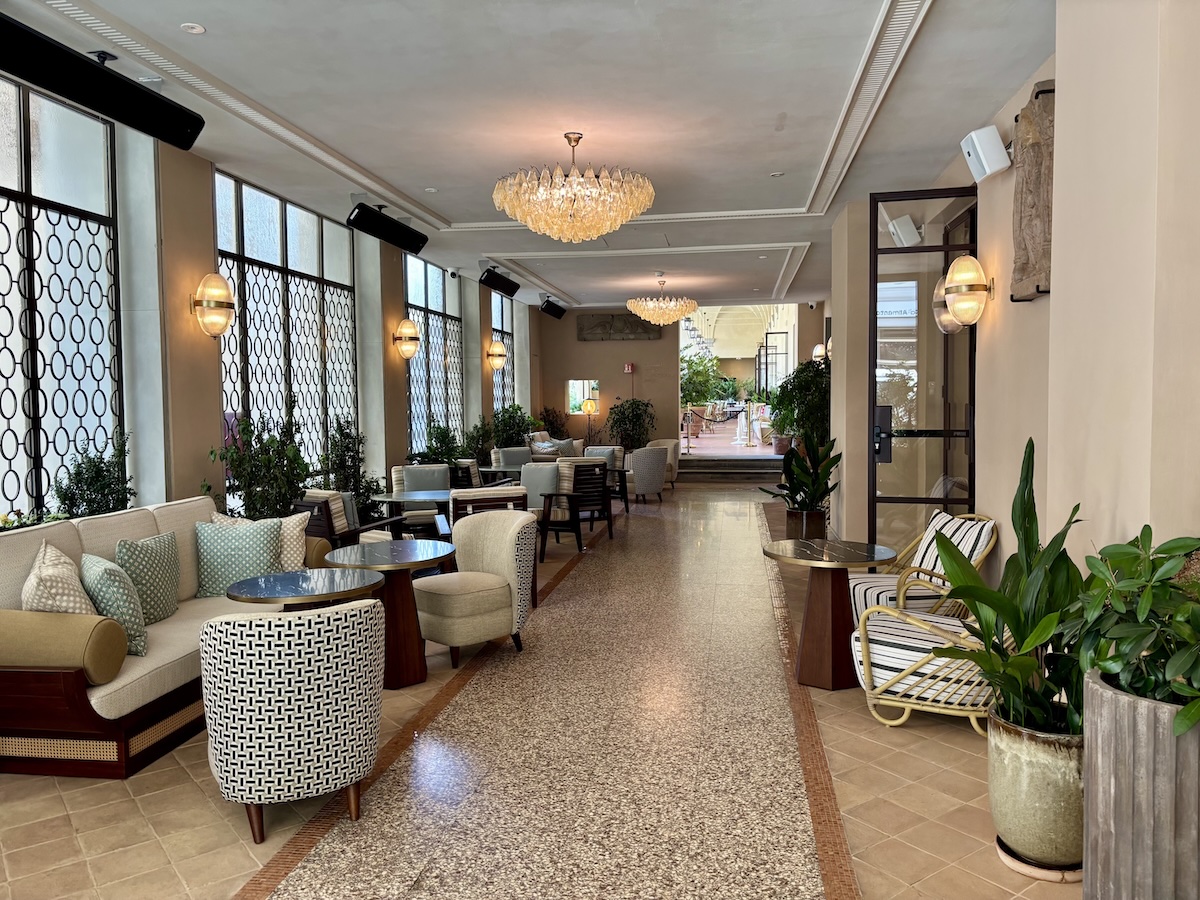 The Hoxton, Florence The welcome view: a terrazzo lobby leading to the front desk 