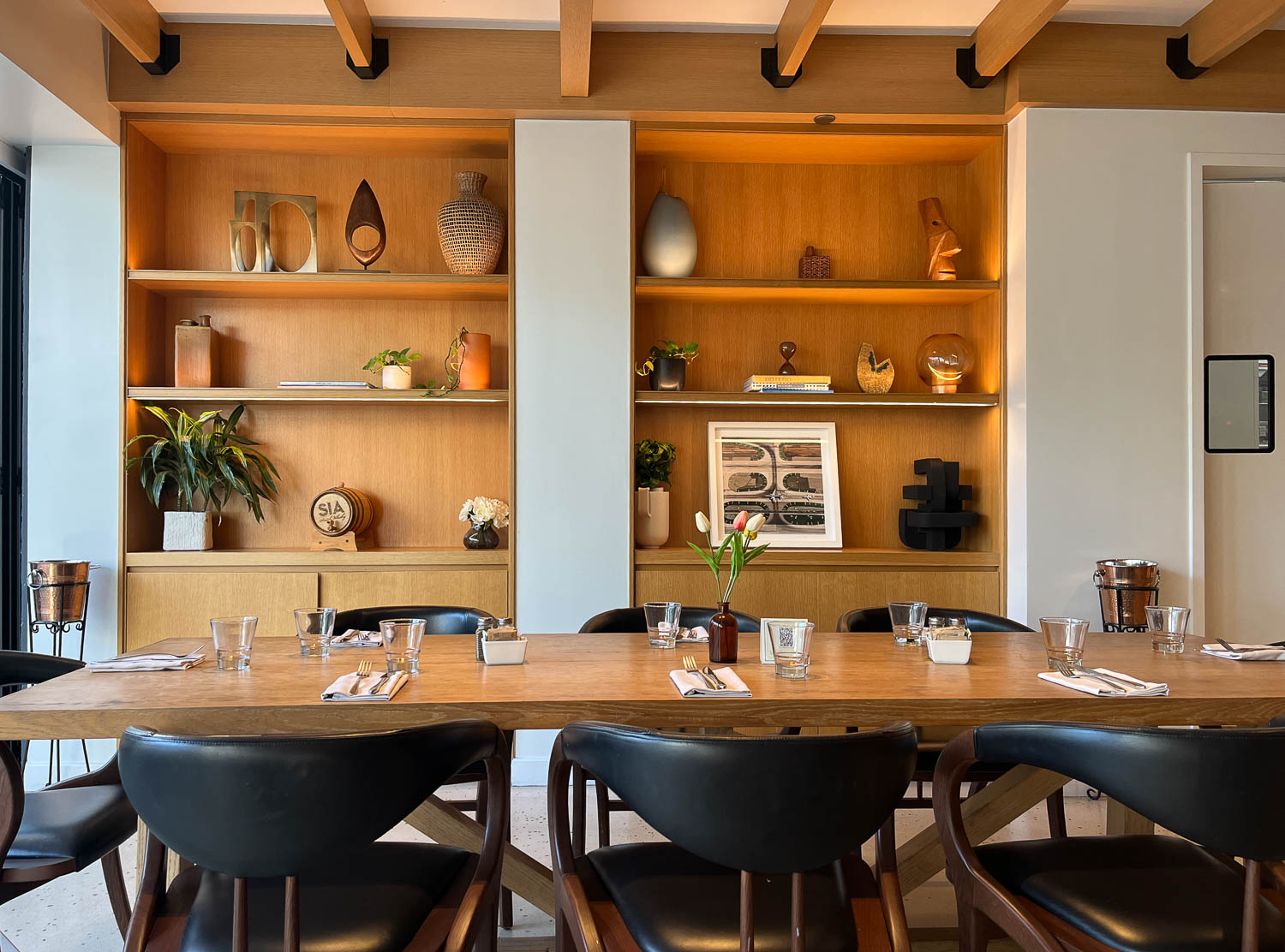 Viceroy Santa Monica Sugar Palm's dining area would make a killer Zoom background 