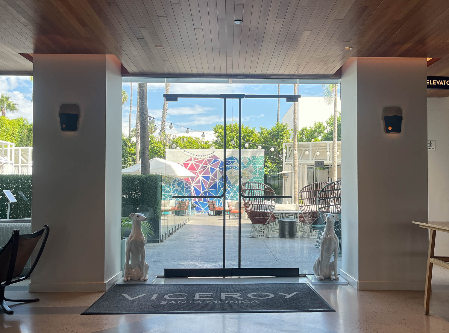 Viceroy Santa Monica Pacific breezes flow through the front door and lead to the pool area — it's all about openness here