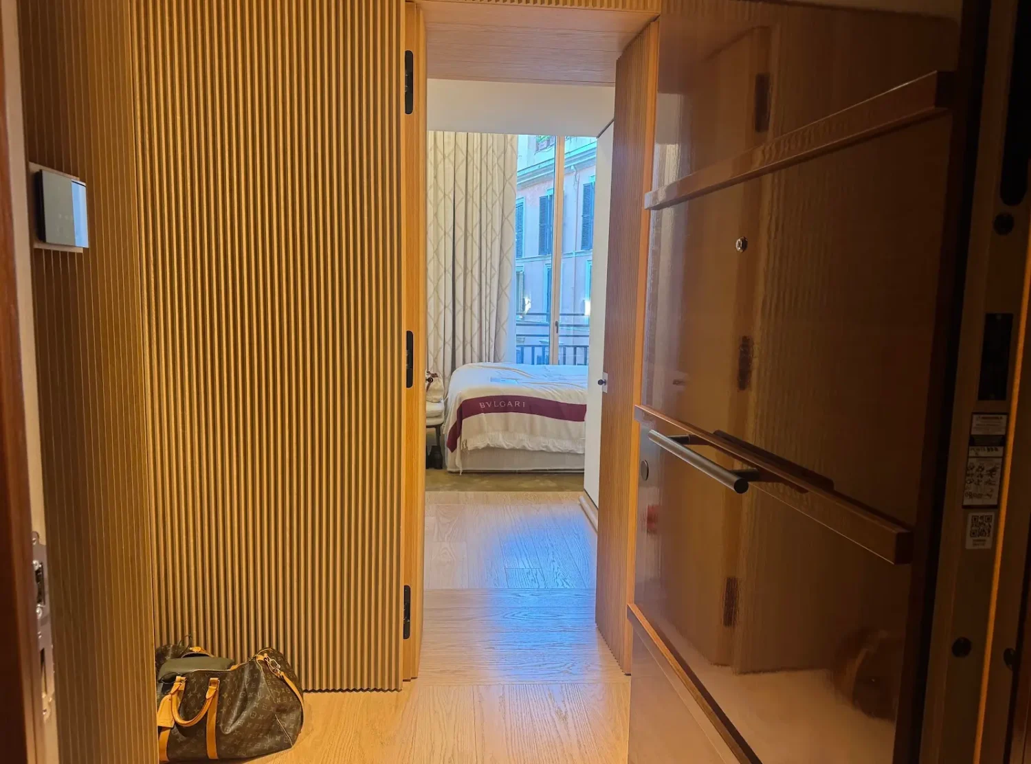 Bvlgari Hotel The wood-panel detail is chic and now I need to replicate this in my apartment