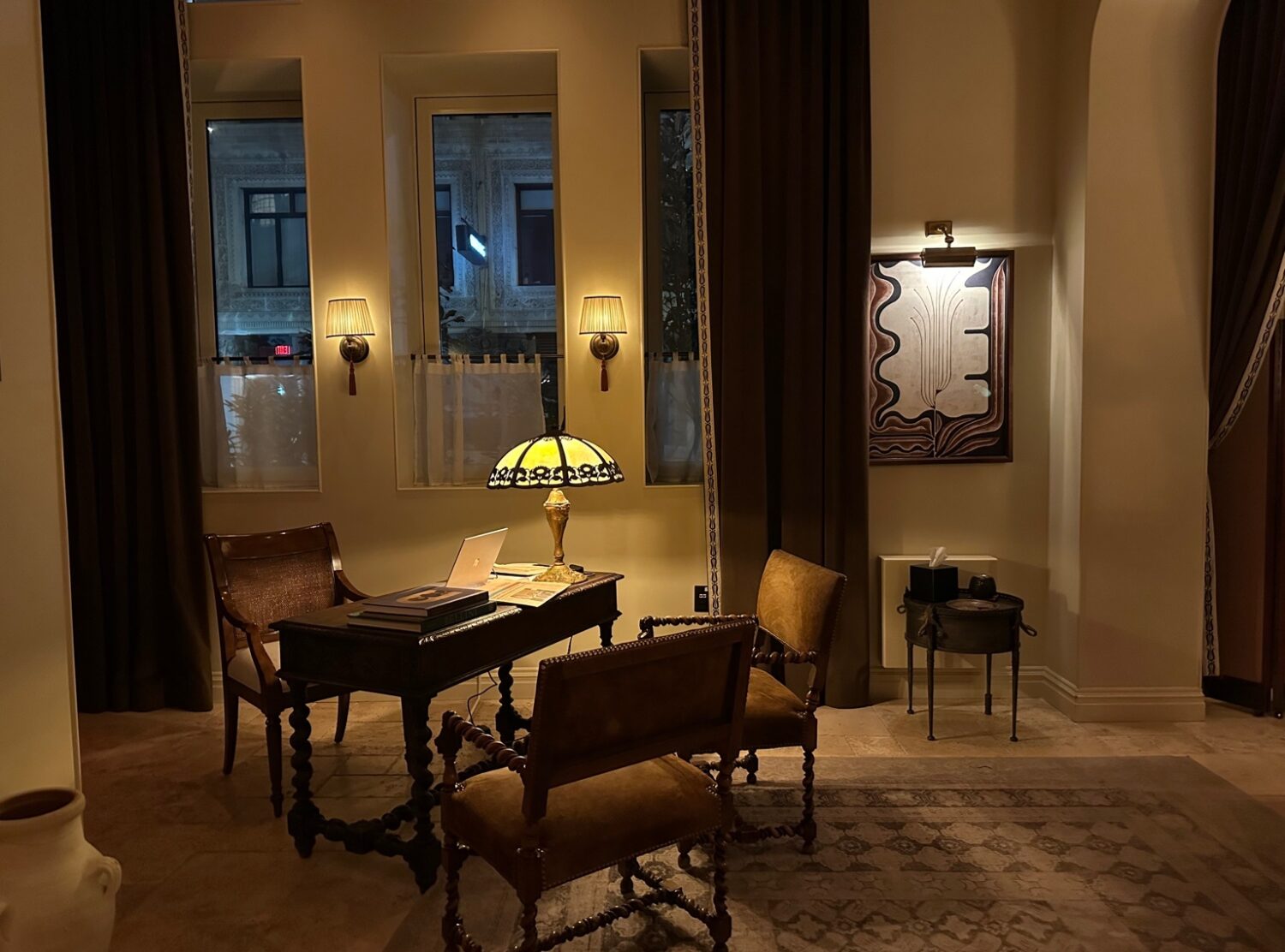 The Twenty Two New York The perfectly dimly lit concierge desk that whispers “something incredible could happen at any moment, but you can also just sit back and read the newspaper”