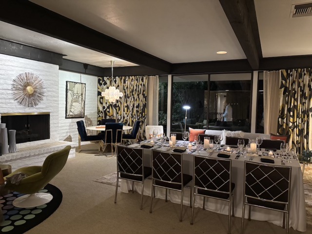 Parker Palm Springs Private dinner in Gene Autry's own house