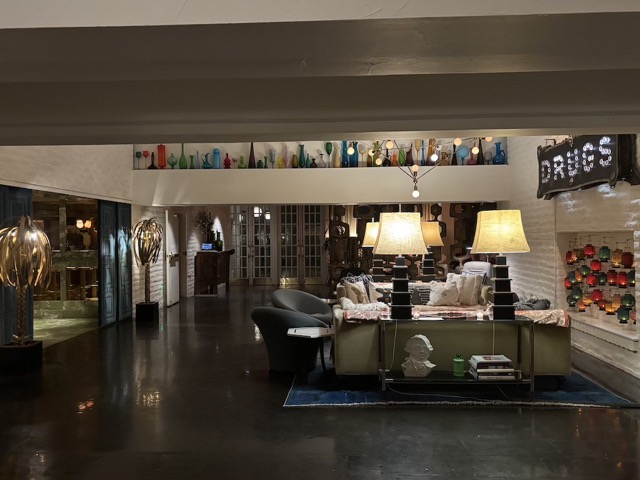 Parker Palm Springs Jonathan Adler's zany welcome lobby 