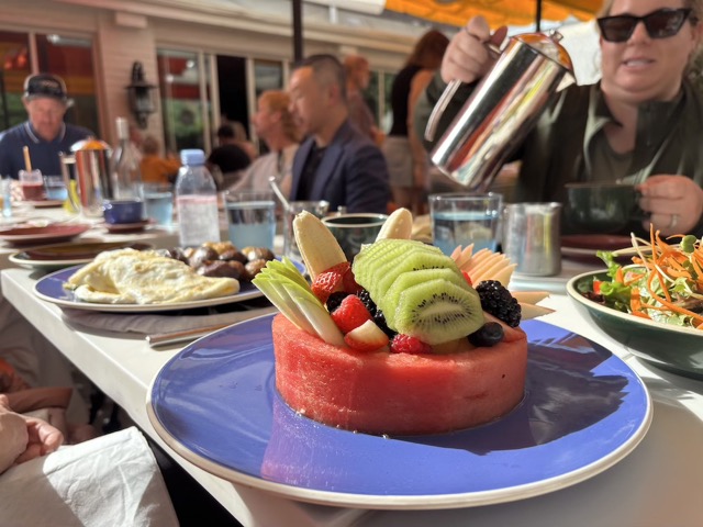 Parker Palm Springs Post-padel match fruit stack at Norma's