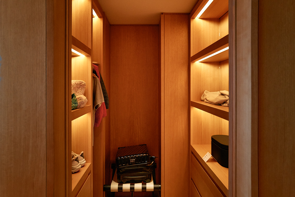 The Emory One half of the walk-in closet experience