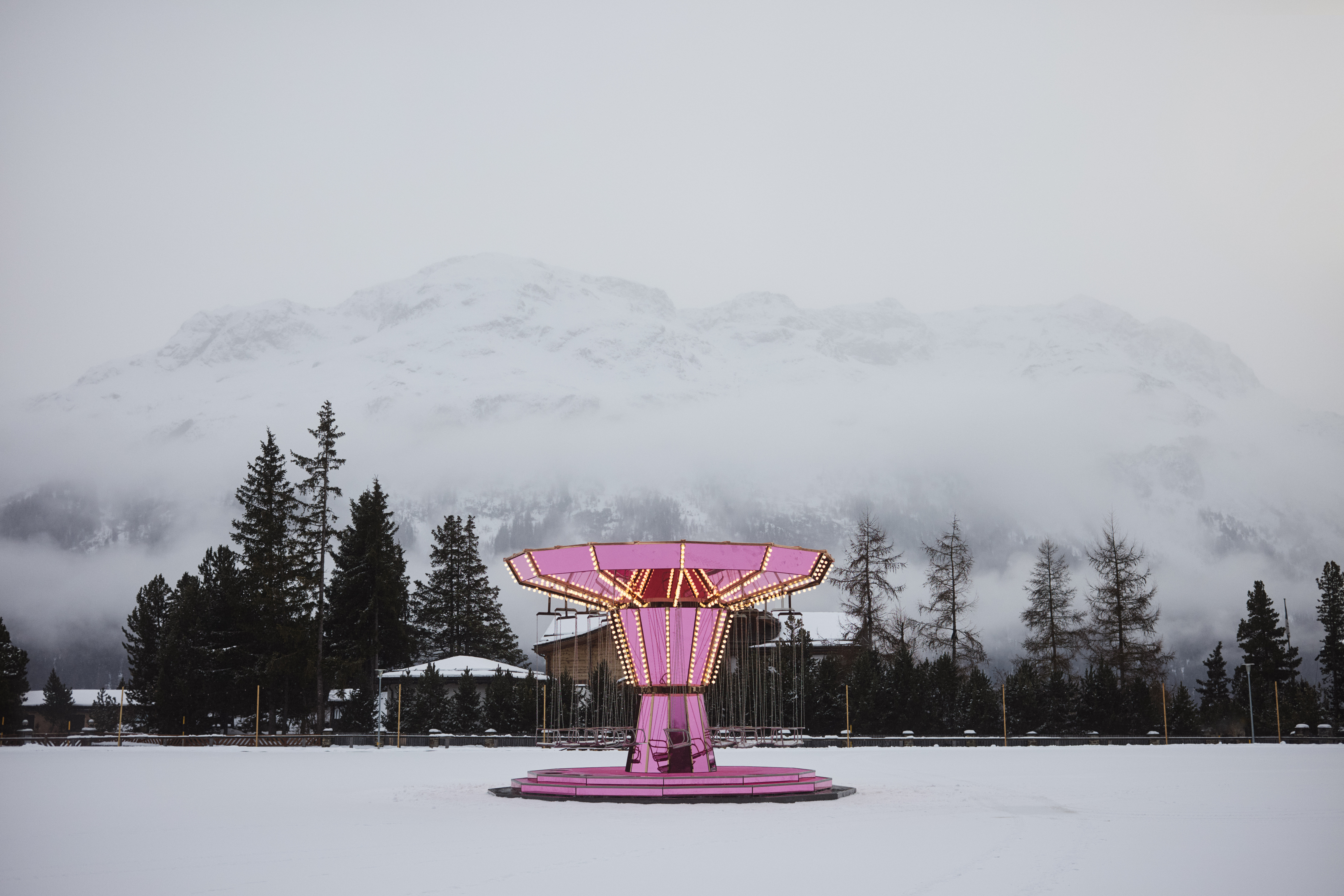 Moody mountains of St. Moritz