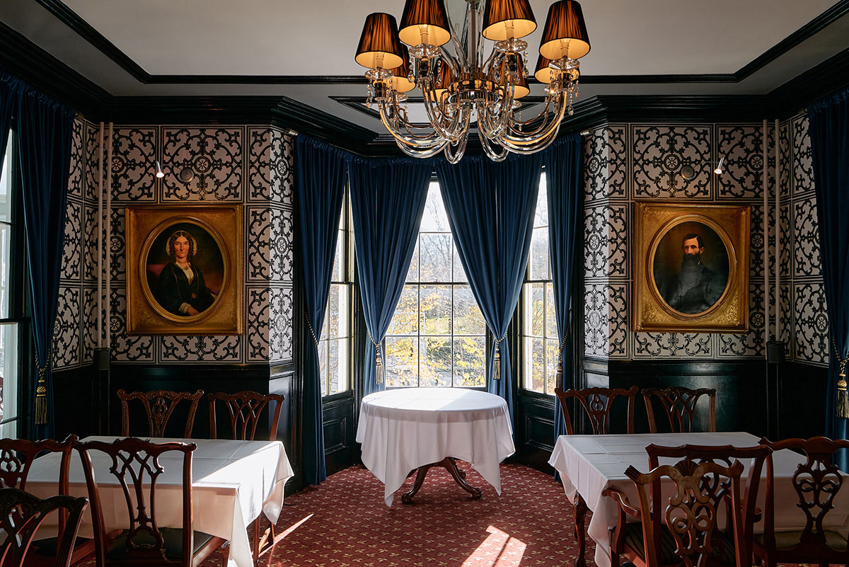 Inn at Taughannock Falls The Jones Room in the Victorian Inn overlooking the Enchantment Garden