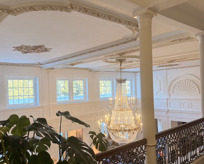 Grand Hotel des Bains Kempinski The lobby view from our floor