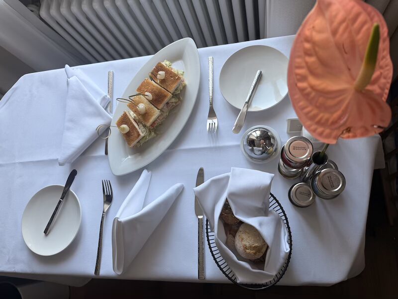 Grand Hotel des Bains Kempinski Club sandwiches for lunch. All of the food was amazing