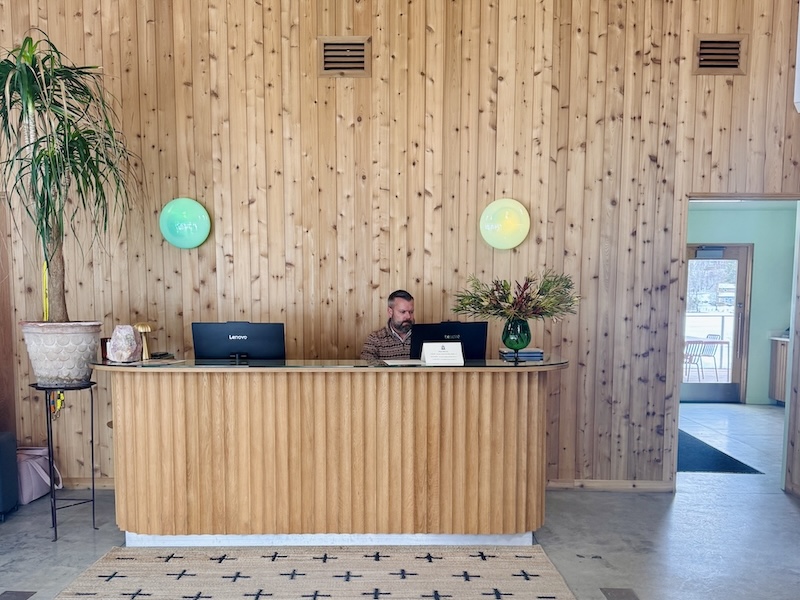 Prospect Berkshires Lobby design is a clean simple space that also houses the boutique