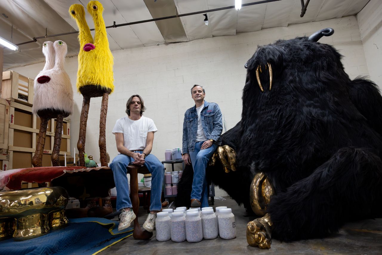 Niki Haas and Simon Haas with King Dong