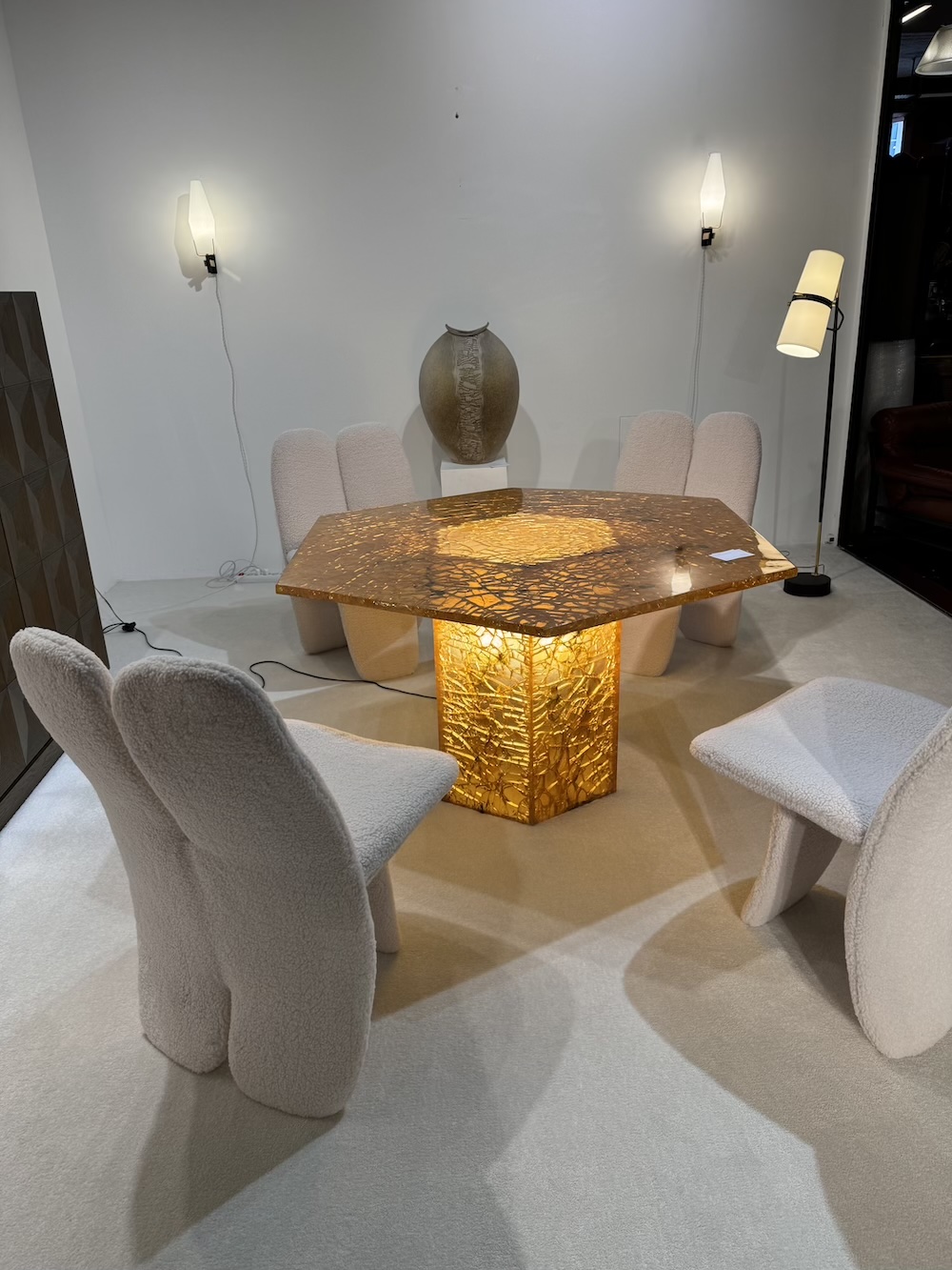 Circa 1970 resin table by Pierre-Giraudon