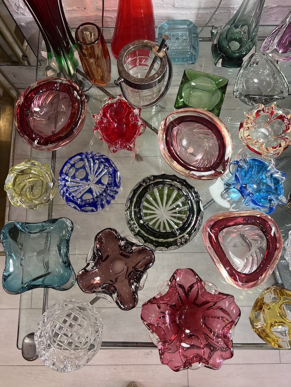 Candy-colored Murano glass at Taraj Fatmirs