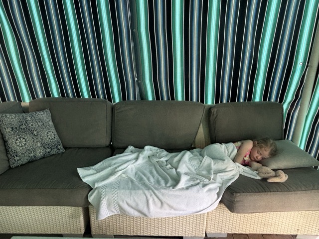 Terranea Resort Napping away the afternoon in the cabana 